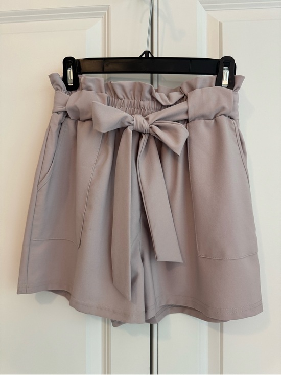 Grace Karin Pants - Grace Karin Tan High-Waist Paperbag Tie-Waist Shorts with Pockets NWT